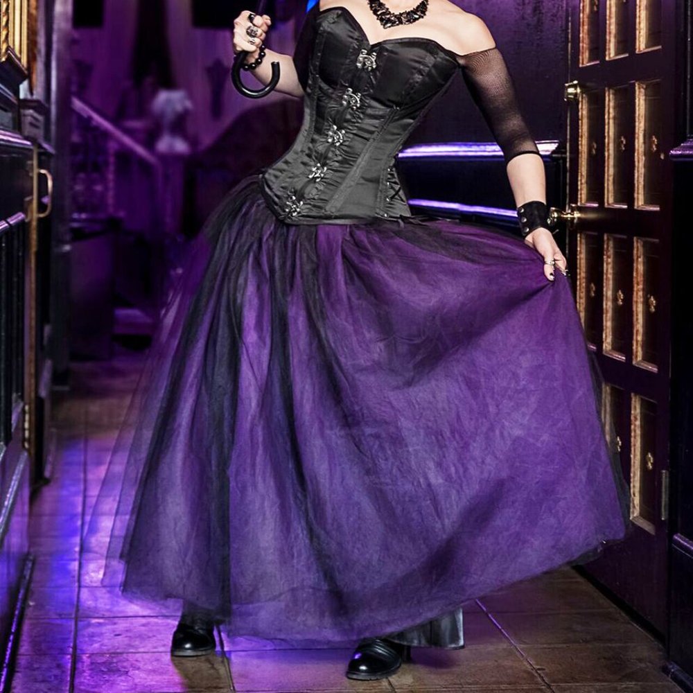 Purple tulle skirt